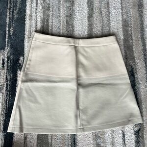 BB Dakota Cream Leather Skirt, Size 12